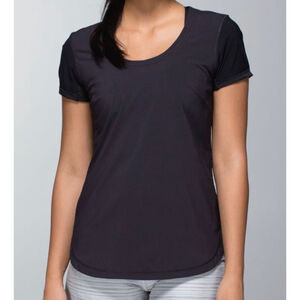 Women's Lululemon lighten up Black Short Sleeve Tee L